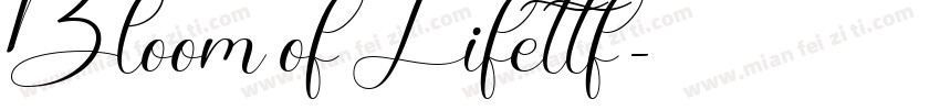 Bloom of Lifettf字体转换